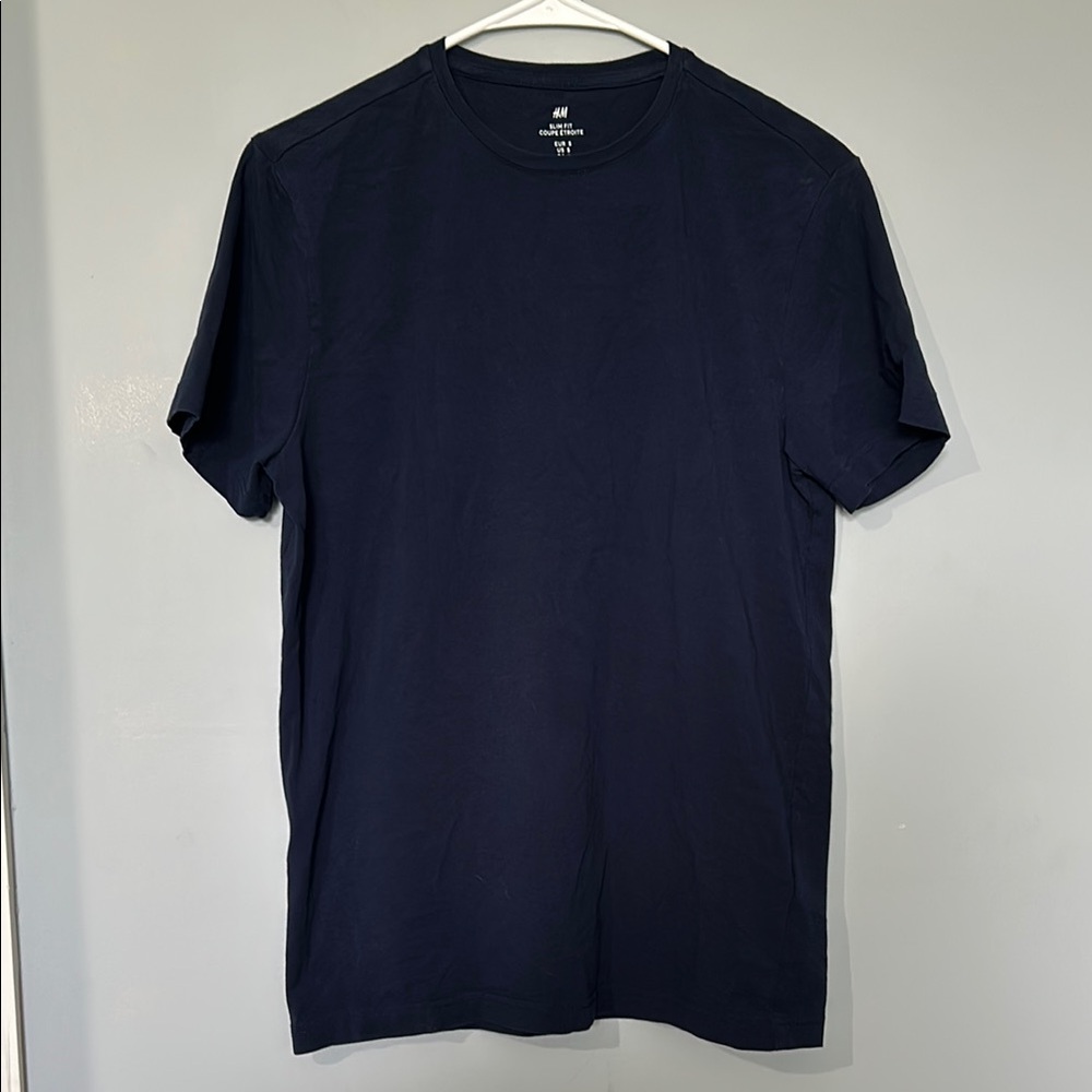 H&M Blue Short Sleeve slim fit shirt size S